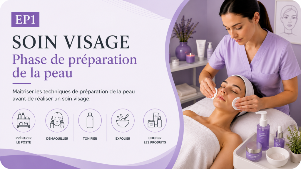 EP1 – Soin visage
2. Phase de préparation de la peau
