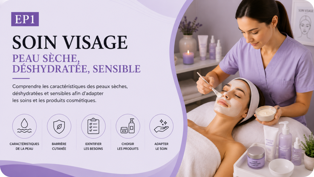 EP1 – Soin Visage
5. Peau Sèche, Déshydratée, Sensible
