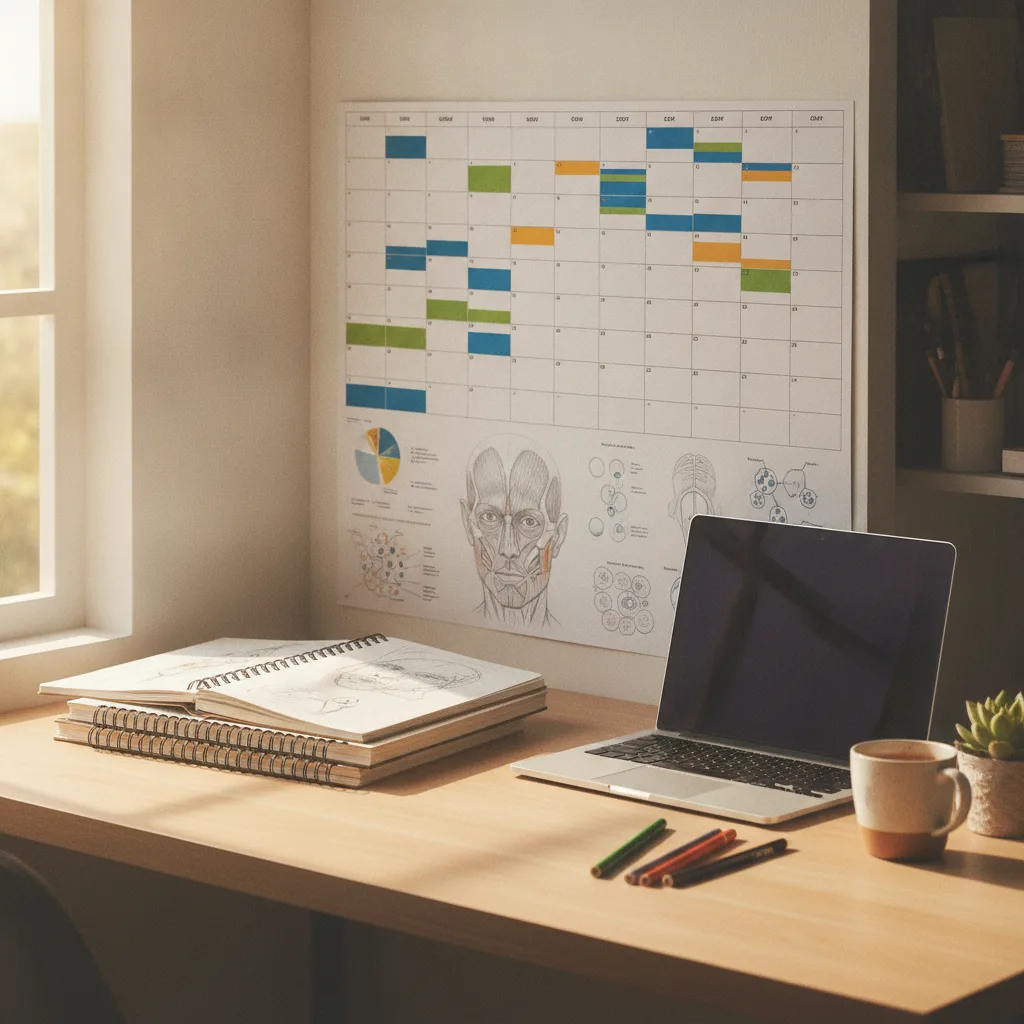 Planning de révision CAP Esthétique sur 6 mois